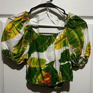 Cynthia Rowley Tropical Crop Top